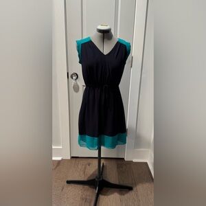 Elegant Navy and Teal Dress